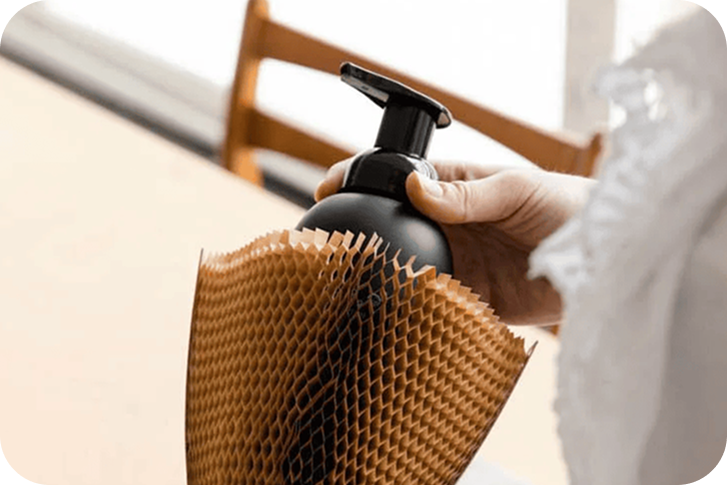 Sustainable packaging material in production