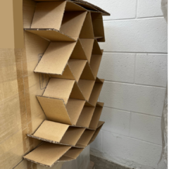 Eco-Pallet Void Filler positioned on pallet to prevent load shifting