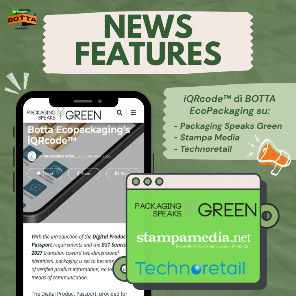 IQRCODE™ DI BOTTA ECOPACKAGING SU PACKAGING SPEAKS GREEN, STAMPA MEDIA E TECHNORETAIL