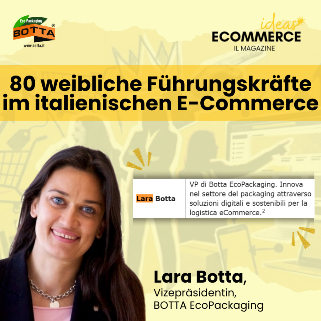 Ecommerce Ideas: Lara Botta unter den 80 weiblichen Führungskräften im italienischen E-Commerce ausgezeichnet